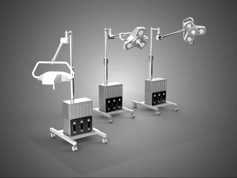 LAMPADA A LUCE PER CHIRURGIA MEDICA A BRACCIO MOBILE A LED PER CHIRURGIA MEDICA Modello 3D