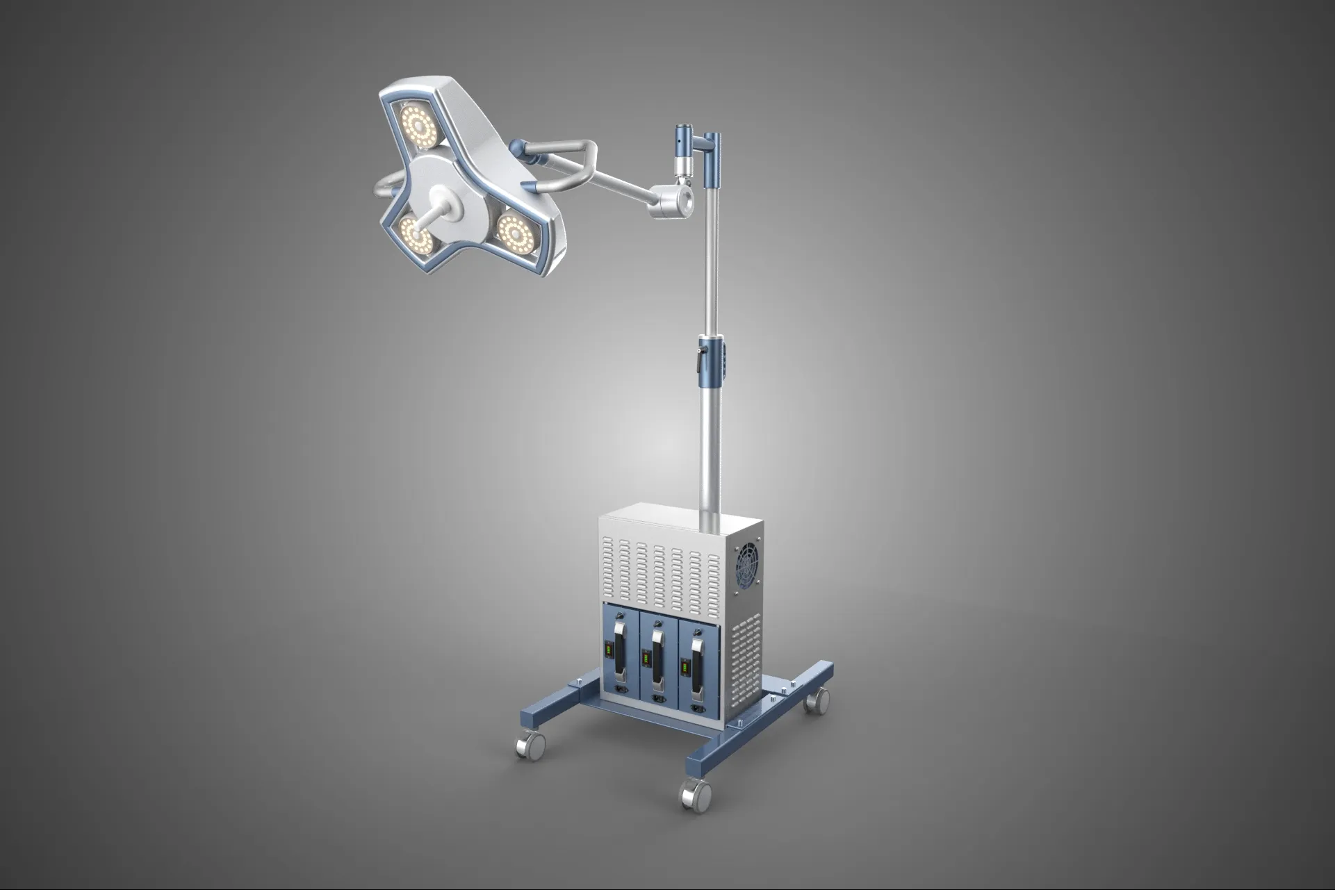 PORTABLE BATTERY POWERED UPS SURGICAL LED LIGHT LAMP LUMINAIRES 3D Model .c4d .max .obj .3ds .fbx .stl .blend 