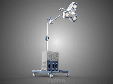 PORTABLE BATTERY POWERED UPS SURGICAL LED LIGHT LAMP LUMINAIRES 3D Model