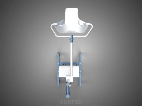 PORTABLE BATTERY POWERED UPS SURGICAL LED LIGHT LAMP LUMINAIRES 3D Model