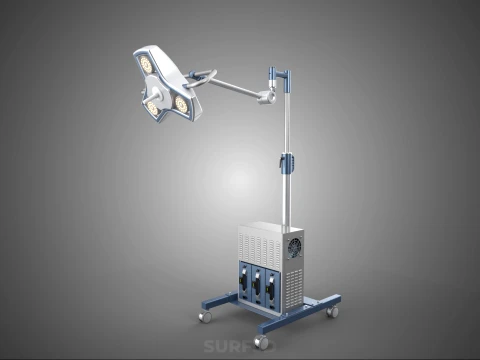 PORTABLE BATTERY POWERED UPS SURGICAL LED LIGHT LAMP LUMINAIRES 3D Model