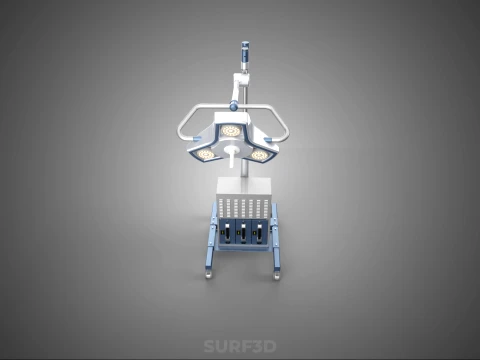 PORTABLE BATTERY POWERED UPS SURGICAL LED LIGHT LAMP LUMINAIRES 3D Model