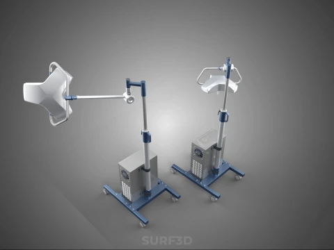 FLOOR ROLLING STAND BATTERY PACK SURGICAL SURGERY LED LIGHT LAMP 3D Model