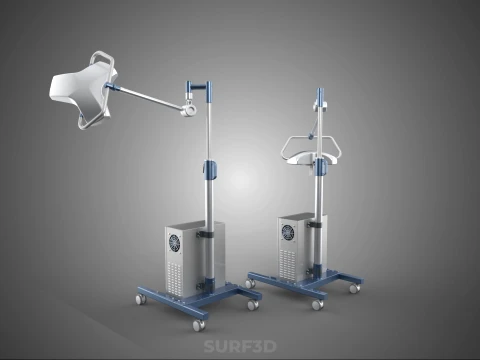 FLOOR ROLLING STAND BATTERY PACK SURGICAL SURGERY LED LIGHT LAMP 3D Model
