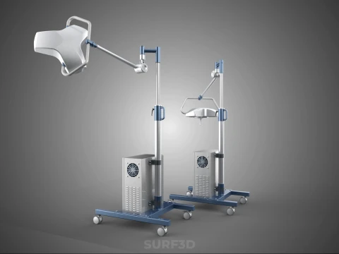 FLOOR ROLLING STAND BATTERY PACK SURGICAL SURGERY LED LIGHT LAMP 3D Model