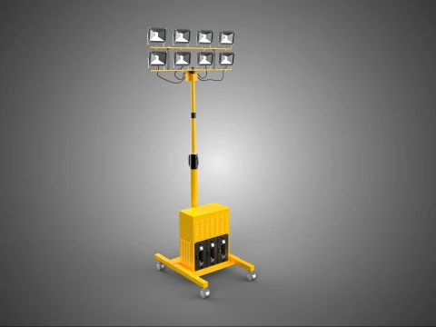SISTEMA DE BACKUP DE BATERIA UPS POWER LÂMPADA LED TORRE DE PONTO DE LUZ DE INUNDAÇÃO Modelo 3D