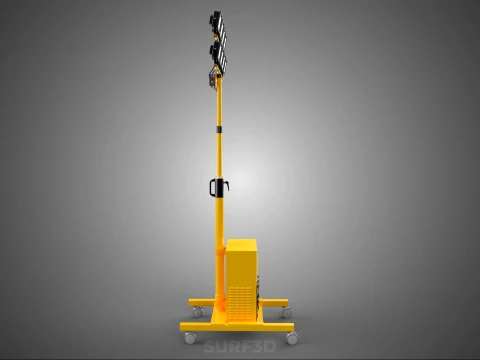 SISTEMA DI BACKUP BATTERIA UPS ALIMENTAZIONE LAMPADA LED FLOOD LIGHT SPOT TOWER Modello 3D
