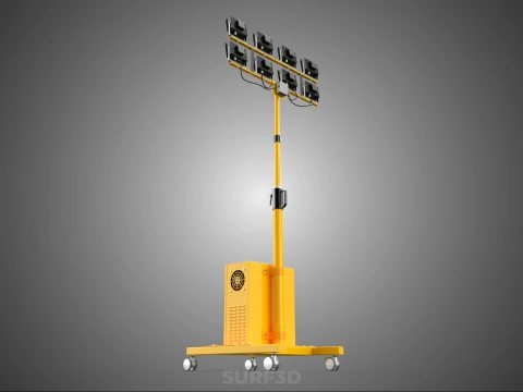 SISTEMA DI BACKUP BATTERIA UPS ALIMENTAZIONE LAMPADA LED FLOOD LIGHT SPOT TOWER Modello 3D