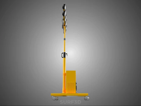 SISTEMA DI BACKUP BATTERIA UPS ALIMENTAZIONE LAMPADA LED FLOOD LIGHT SPOT TOWER Modello 3D