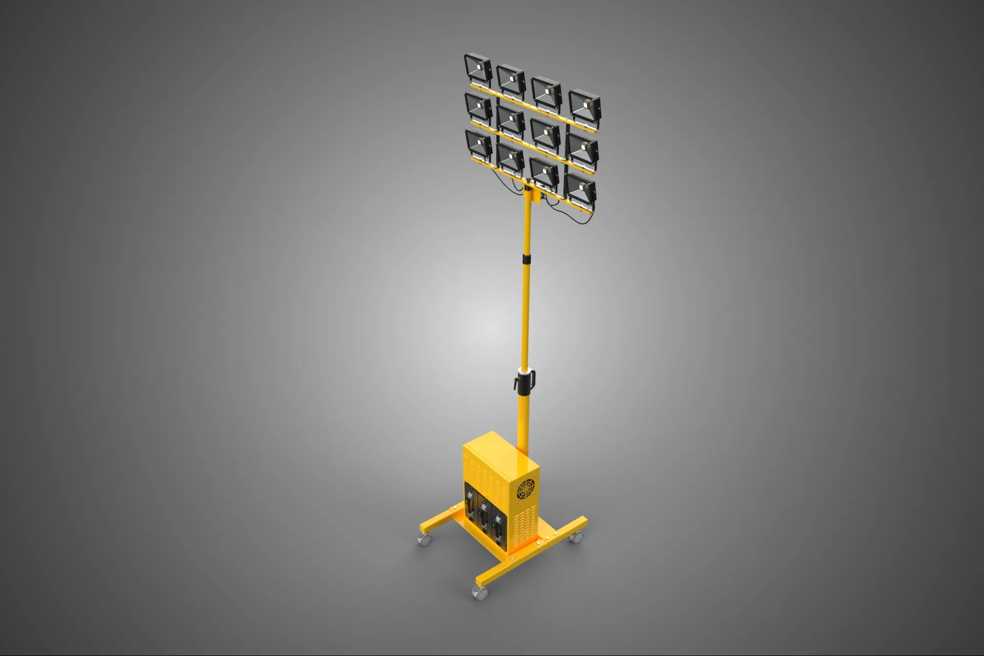 GENERATOR SET BATTERY LED LAMP LIGHT FLOODLIGHT SPOTLIGHT TOWER 3D Model .c4d .max .obj .3ds .fbx .stl .blend 