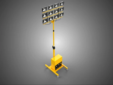 GENERATOR SET BATTERY LED LAMP LIGHT FLOODLIGHT SPOTLIGHT TOWER 3D Model