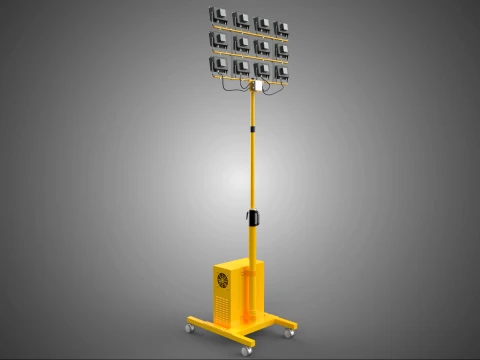 GENERATOR SET BATTERY LED LAMP LIGHT FLOODLIGHT SPOTLIGHT TOWER 3D Model
