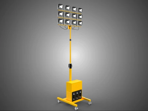 GENERATOR SET BATTERY LED LAMP LIGHT FLOODLIGHT SPOTLIGHT TOWER 3D Model