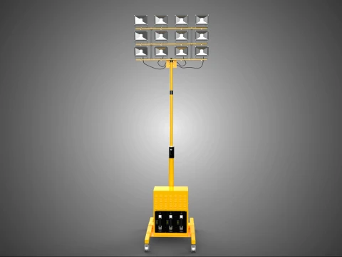 GENERATOR SET BATTERY LED LAMP LIGHT FLOODLIGHT SPOTLIGHT TOWER 3D Model
