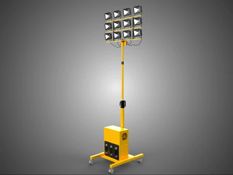 GENERATOR SET BATTERY LED LAMP LIGHT FLOODLIGHT SPOTLIGHT TOWER 3D Model