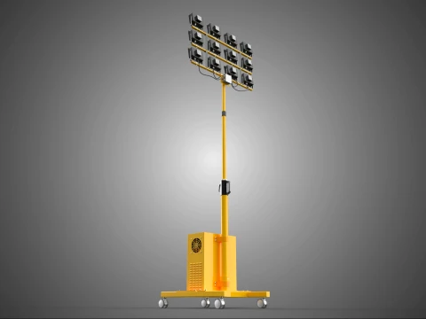 GENERATOR SET BATTERY LED LAMP LIGHT FLOODLIGHT SPOTLIGHT TOWER 3D Model