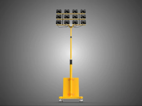 GENERATOR SET BATTERY LED LAMP LIGHT FLOODLIGHT SPOTLIGHT TOWER 3D Model