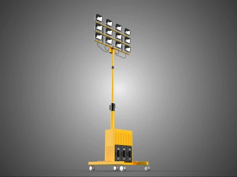 GENERATOR SET BATTERY LED LAMP LIGHT FLOODLIGHT SPOTLIGHT TOWER 3D Model