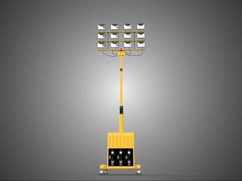 GENERATOR SET BATTERY LED LAMP LIGHT FLOODLIGHT SPOTLIGHT TOWER 3D Model