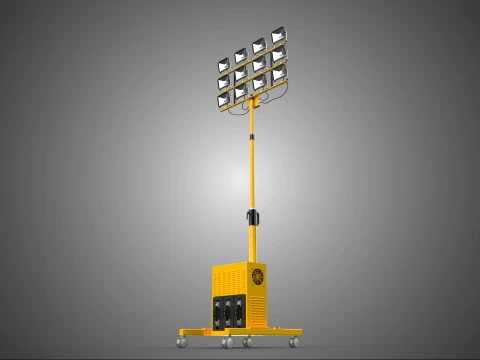 GENERATOR SET BATTERY LED LAMP LIGHT FLOODLIGHT SPOTLIGHT TOWER 3D Model