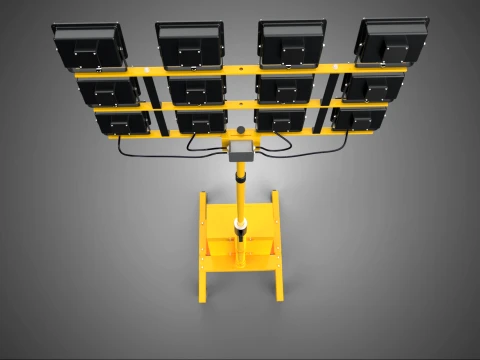 GENERATOR SET BATTERY LED LAMP LIGHT FLOODLIGHT SPOTLIGHT TOWER 3D Model