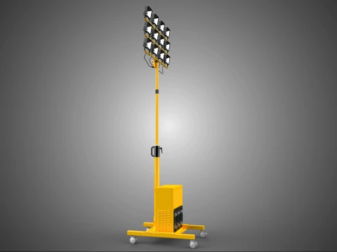 GENERATOR SET BATTERY LED LAMP LIGHT FLOODLIGHT SPOTLIGHT TOWER 3D Model