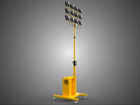 GENERATOR SET BATTERY LED LAMP LIGHT FLOODLIGHT SPOTLIGHT TOWER 3D Model