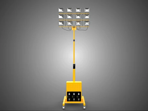 GENERATOR SET BATTERY LED LAMP LIGHT FLOODLIGHT SPOTLIGHT TOWER 3D Model