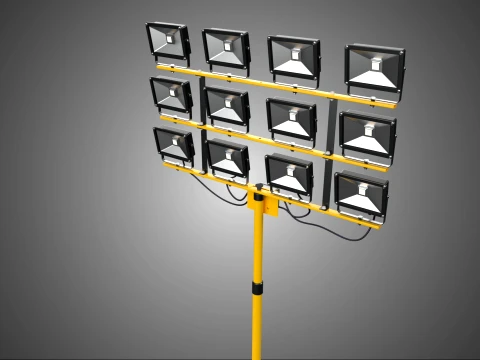 GENERATOR SET BATTERY LED LAMP LIGHT FLOODLIGHT SPOTLIGHT TOWER 3D Model