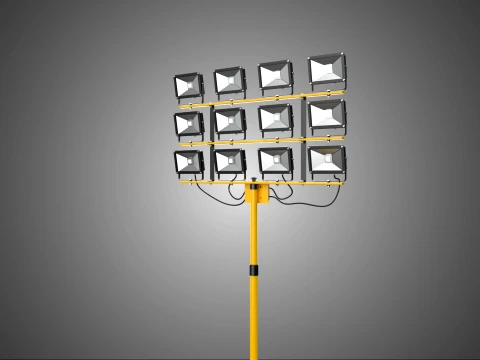GENERATOR SET BATTERY LED LAMP LIGHT FLOODLIGHT SPOTLIGHT TOWER 3D Model