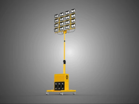 LUZ DA TORRE DE ILUMINAÇÃO DO ESTÁDIO COM BATERIA MÓVEL DE ALTA POTÊNCIA Modelo 3D