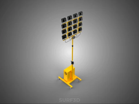 MOBILE HIGH POWER BATTERY STADIUM STADION LIGHTING TOWER LIGHT 3D Model