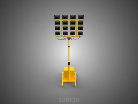 MOBILE HIGH POWER BATTERY STADIUM STADION LIGHTING TOWER LIGHT 3D Model
