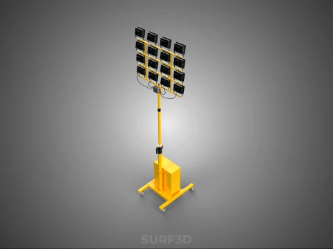 MOBILE HIGH POWER BATTERY STADIUM STADION LIGHTING TOWER LIGHT 3D Model