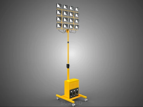 MOBILE HIGH POWER BATTERY STADIUM STADION LIGHTING TOWER LIGHT 3D Model