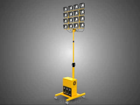 MOBILE HIGH POWER BATTERY STADIUM STADION LIGHTING TOWER LIGHT 3D Model