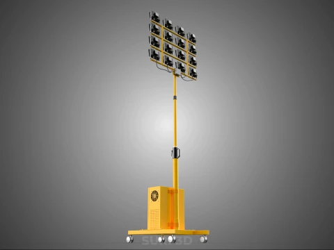 MOBILE HIGH POWER BATTERY STADIUM STADION LIGHTING TOWER LIGHT 3D Model