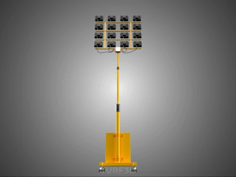MOBILE HIGH POWER BATTERY STADIUM STADION LIGHTING TOWER LIGHT 3D Model