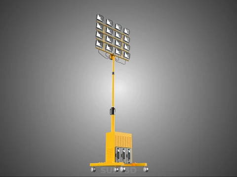 MOBILE HIGH POWER BATTERY STADIUM STADION LIGHTING TOWER LIGHT 3D Model