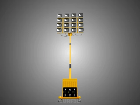 MOBILE HIGH POWER BATTERY STADIUM STADION LIGHTING TOWER LIGHT 3D Model