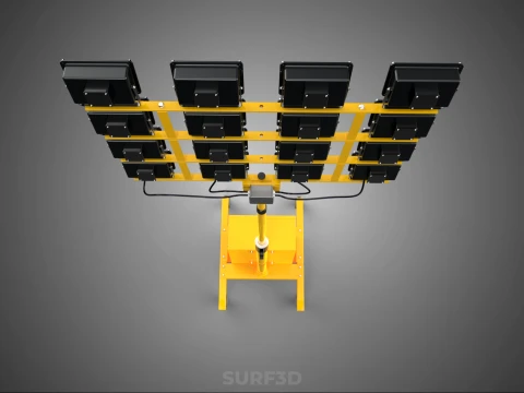 MOBILE HIGH POWER BATTERY STADIUM STADION LIGHTING TOWER LIGHT 3D Model