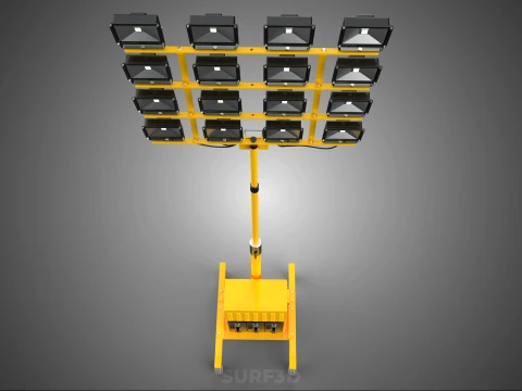 MOBILE HIGH POWER BATTERY STADIUM STADION LIGHTING TOWER LIGHT 3D Model