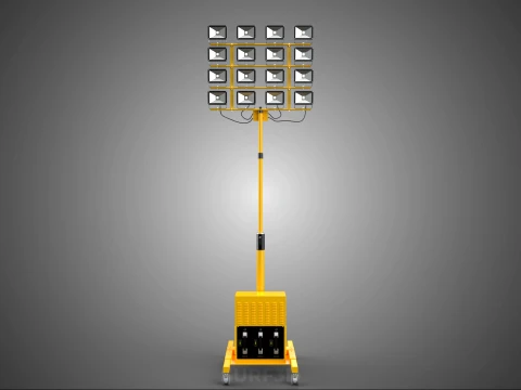 MOBILE HIGH POWER BATTERY STADIUM STADION LIGHTING TOWER LIGHT 3D Model