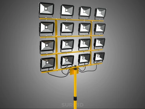 MOBILE HIGH POWER BATTERY STADIUM STADION LIGHTING TOWER LIGHT 3D Model