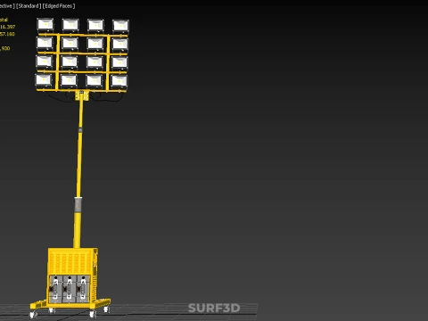 MOBILE HIGH POWER BATTERY STADIUM STADION LIGHTING TOWER LIGHT 3D Model