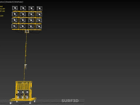 MOBILE HIGH POWER BATTERY STADIUM STADION LIGHTING TOWER LIGHT 3D Model