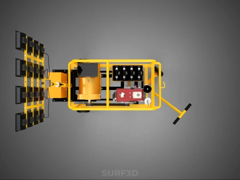 MOBILE TRAILER LIGHT LAMP TOWER DIESEL ELECTRIC GENSET ARRAY RIG 3D Model