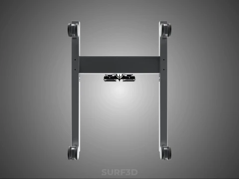 MOBILE FOUR 4 SPOT STAND LED LAMP FLOOD LIGHT TELESCOPIC POLE 3D Model