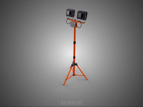 EXPLOSION PROOF TRIPOD DUAL LED LAMP SPOT FLOOD LIGHT WIRE GUARD 3D Model