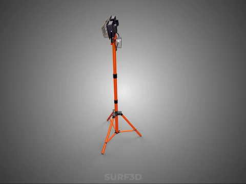 EXPLOSION PROOF TRIPOD DUAL LED LAMP SPOT FLOOD LIGHT WIRE GUARD 3D Model